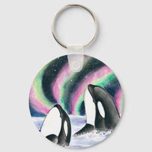 Llavero Orca Ballenas Galaxia Luz Norte
