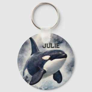 Llavero Orca Olas tormentosas, Personalizado