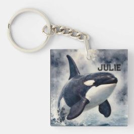 Llavero Orca Olas tormentosas, Personalizado