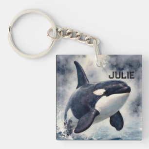 Llavero Orca Olas tormentosas, Personalizado
