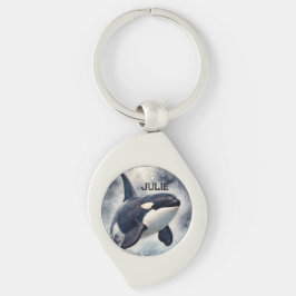 Llavero Orca Olas tormentosas, Personalizado