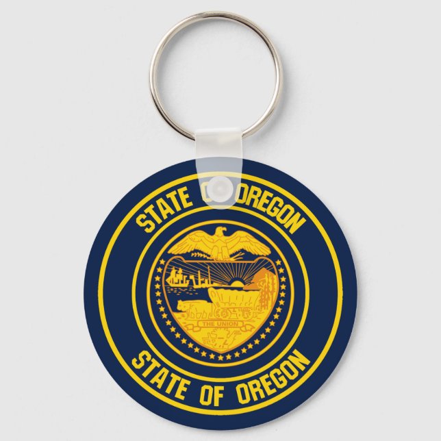 Llavero Oregon Round Emblem (Anverso)