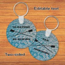 Orejas de remo de texto personalizado en el agua