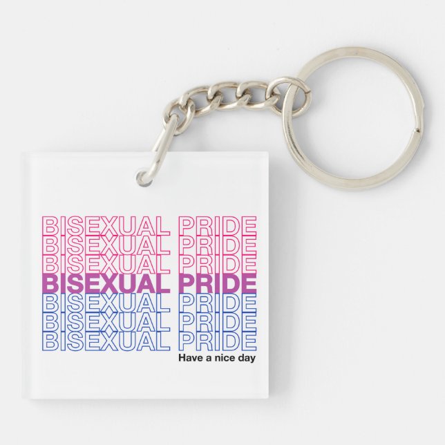 Llavero Orgullo bisexual acrílico (Atrás)