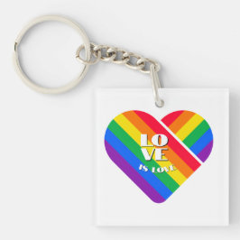 Llavero Orgullo Corazón Arcoíris