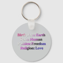 Llavero Orgullo de fluidos de género - Lugar de nacimiento