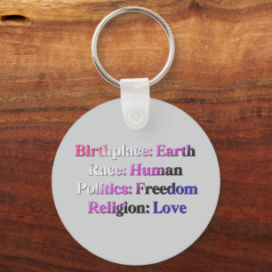 Llavero Orgullo de fluidos de género - Lugar de nacimiento