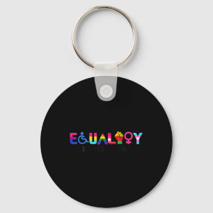 Llavero Orgullo de Igualdad Arcoíris Lgbtq Feminista Disca