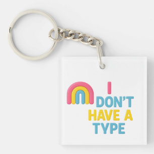 Llavero orgullo de la bandera arco iris pansexual "no teng
