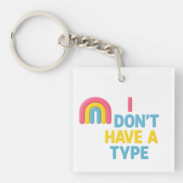Llavero orgullo de la bandera arco iris pansexual "no teng (Frente)