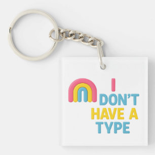 Llavero orgullo de la bandera arco iris pansexual "no teng