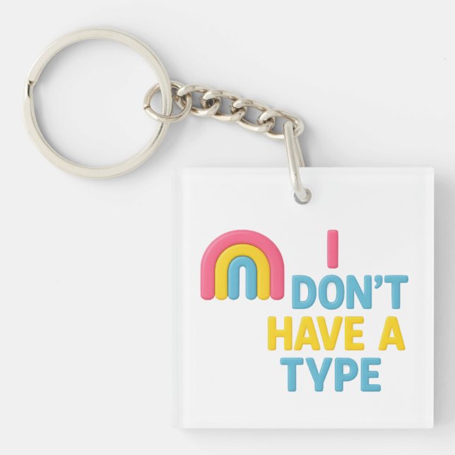 Llavero orgullo de la bandera arco iris pansexual "no teng (Frente)