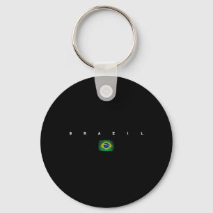 Llavero Orgullo de la bandera de Brasil Vintageretro Fútbo