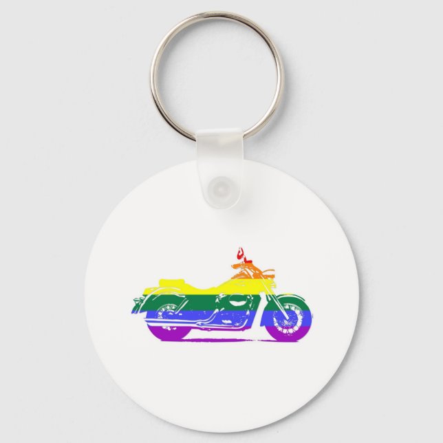 Llavero Orgullo de motocicleta GLBT (Anverso)