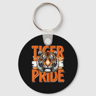 Llavero Orgullo de Tigre Vintage Equipo Deportivo Escolar