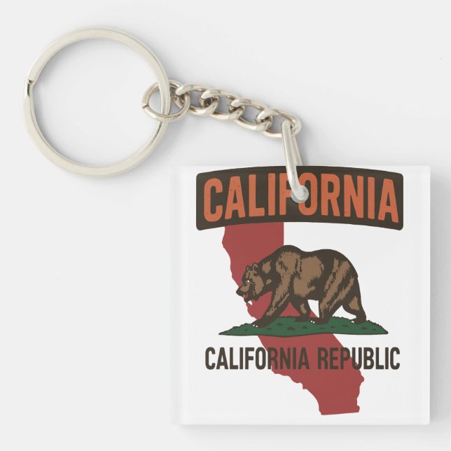 Llavero Orgullo del estado de California (Frente)
