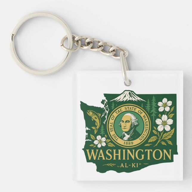 Llavero Orgullo del estado de Washington (Frente)