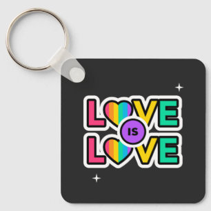 Llavero Orgullo. El amor es el amor. Colores del arcoiris 