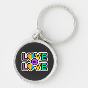 Llavero Orgullo. El amor es el amor. Colores del arcoiris