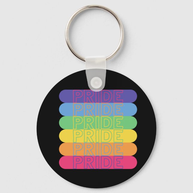 Llavero Orgullo en colores arcoiris (Anverso)