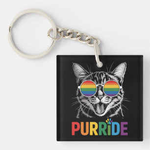 Llavero Orgullo Gato Gay Lesbiana Arcoíris LGBTQ Aliado Or