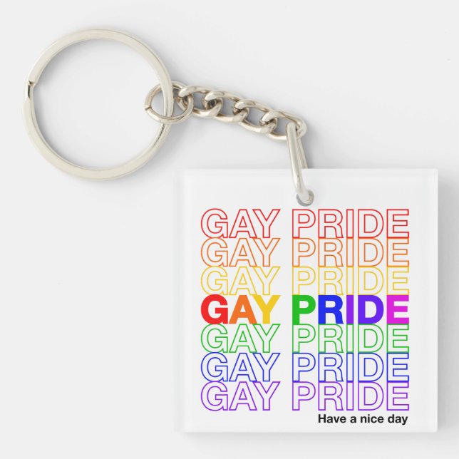 Llavero Orgullo gay acrílico (Frente)