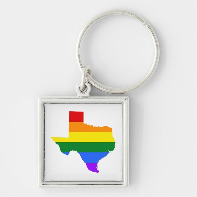 Llavero Orgullo gay | Arcoiris de Texas (Frente)