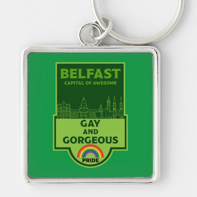 Llavero Orgullo Gay Belfast - Brighton Ireland LGBT - (Frente)
