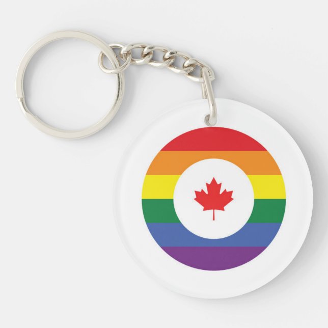 Llavero Orgullo gay de Canadá (Frente)