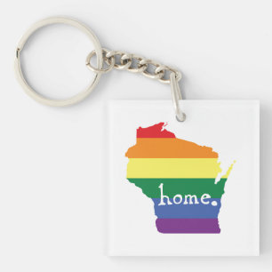 Llavero Orgullo gay de Wisconsin  Mapa del hogar