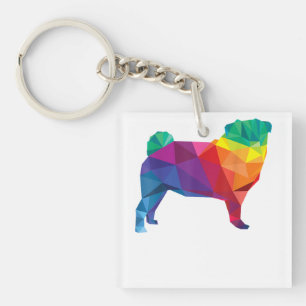Llavero Orgullo gay Pug LGTB Bandera Arcoiris camiseta Per