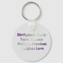 Llavero Orgullo Greysexual - Lugar de nacimiento: Tierra. 