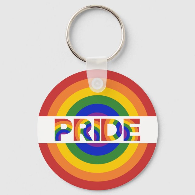 Llavero Orgullo LGBT Arcoiris Bullseye (Anverso)