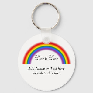 Llavero Orgullo LGBT arcoiris con texto personalizado El a
