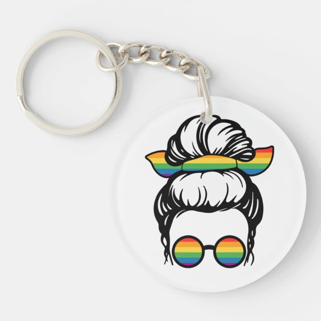 Llavero Orgullo LGBT. Keychain de amor gay (Frente)