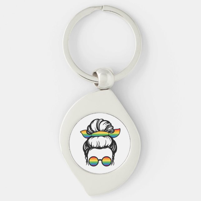 Llavero Orgullo LGBT. Keychain de amor gay (Anverso)