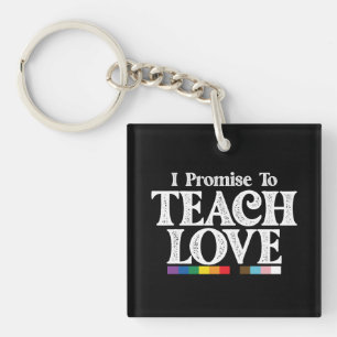 Llavero Orgullo LGBT Profesor Prometo Enseñar Amor Gay