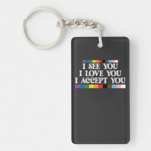 Llavero Orgullo LGBT Veo Amor Te Acepta Te Apoya