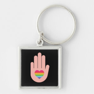 Llavero Orgullo lgbtq amor queer. color arcoiris