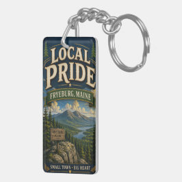 Llavero Orgullo Local Fryeburg Maine Rectángulo Acrílico