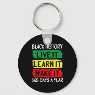 Llavero Orgullo Mujer de ropa de mes de historia negra