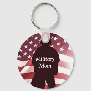 Llavero Orgullo patriótico de la mamá militar