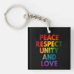 Llavero Orgullo Paz Respeto Unidad Y Amor