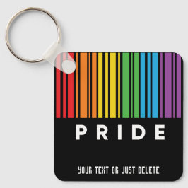 Llavero Orgullo personalizable código de barras arcoiris L