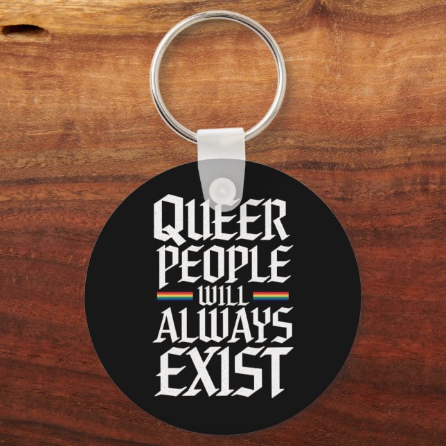 Llavero Orgullo queer Orgullo queer La gente queer siempre (Anverso)