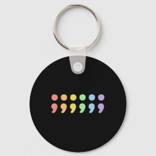 Llavero Orgullo Semicolón de Salud Mental Lgbtqia+ Lgbt Pa