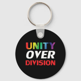 Llavero Orgullo "Unidad sobre División", lgbtq, negro lgbt