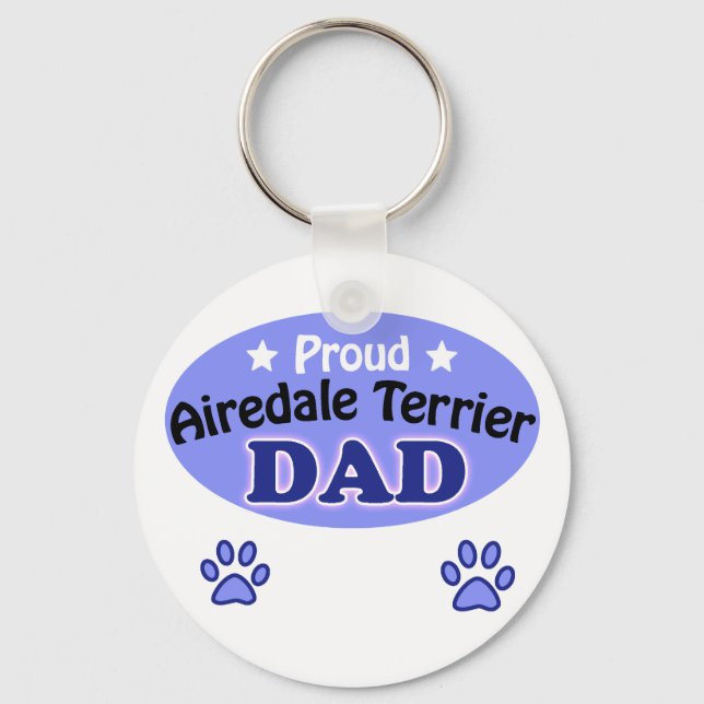 Llavero Orgullosa Airedale Terrier Dad (Anverso)