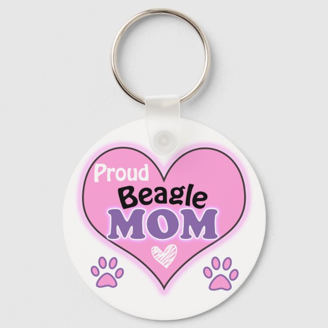 Llavero Orgullosa Beagle Mom (Anverso)