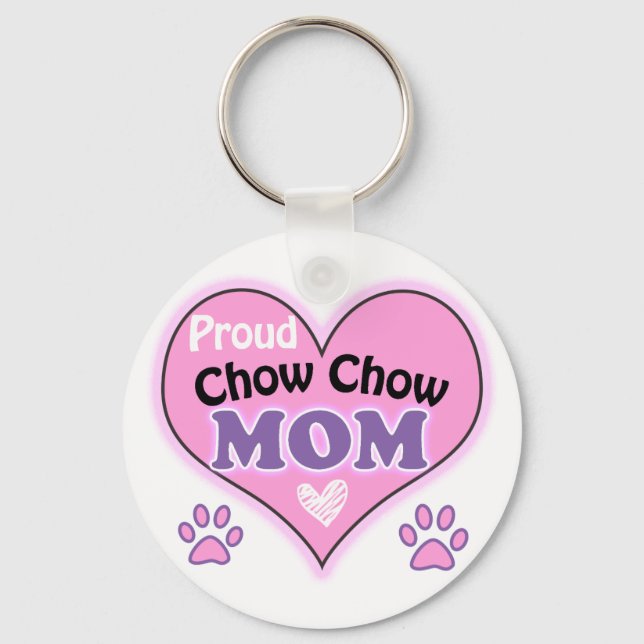 Llavero Orgullosa Chow Chow Mom (Anverso)